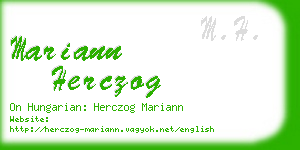 mariann herczog business card